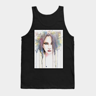 The Psychic Woman Fantasy Watercolor Art by Molly Harrison Tank Top